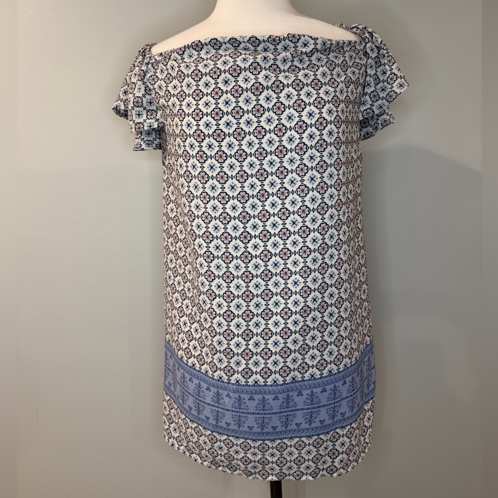 Philosophy off the shoulder dress floral print Petite Small ADORABLE - Picture 2 of 6
